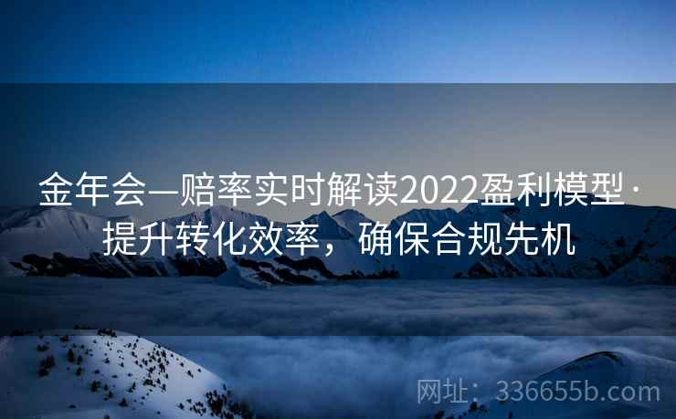 金年会—赔率实时解读2022盈利模型·提升转化效率，确保合规先机