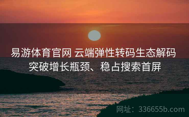 易游体育官网 云端弹性转码生态解码 突破增长瓶颈、稳占搜索首屏