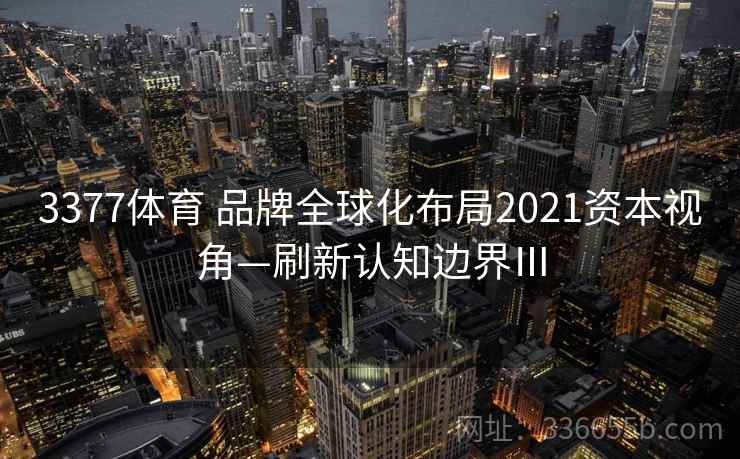 3377体育 品牌全球化布局2021资本视角—刷新认知边界Ⅲ